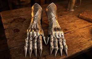 Guantes de Caballero Medieval de Acero Inoxidable Plateados, Estilo Antiguo con Grabado Intrincado, Guantes de Armadura Fundida - Product Image 3