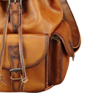 Leather <b>Backpack</b> Handmade Genuine Leather <b>Lady</b> Personalised Laptop Trekking Hiking Bag 20-35L Men Women - Product Image 4
