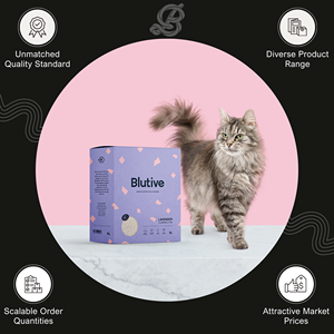 Nueva llegada: Arena aglomerante para gatos Blutive de bentonita natural de alta calidad, sin plástico y reciclable, con aroma a lavanda, 6L, de España. - Product Image 6