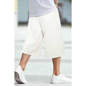 Pantalones Cortos de Mezclilla con Lavado Ácido OEM, Estilo Urbano, Corte Holgado, Vintage, de Algodón, con Logotipo Personalizado - Product Image 3