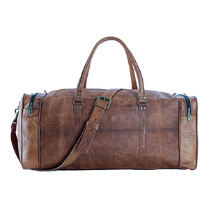 Nouveau sac de sport de luxe en cuir pleine fleur de haute qualité, décontracté, pour l'extérieur, avec logo personnalisé, couleur personnalisée, doublure en polyester, fermeture éclair - Product Image 2