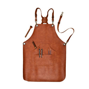 Delantal de cuero de secado rápido, delantales de cocina de cuero para mujer, hombre, chef, estilista, delantal para parrilla, restaurante, bar, tienda, cafeterías - Product Image 3