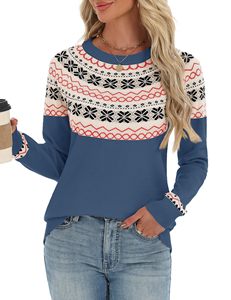 Sudadera de punto roja para mujer, talla grande, transpirable, de primera calidad, ajustable, estilo sublimado, antiarrugas, cuello redondo - Product Image 2