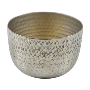 Recipiente Metálico Plateado para Velas, Diseño Exclusivo, para Interiores, Hogar, Cena, Boda, Fabricación de Velas, Diseño Único - Product Image 1