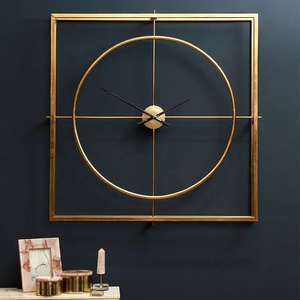Copper tone swirling geometric cutouts wall <b>clock</b> with roman numeral accents, available at wholesale prices. - Product Image 2