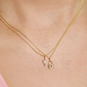 Pendentif Clé en Diamant de Laboratoire, Breloque en Argent Certifiée IGI, Bijou de Luxe, Pierre Scintillante, Design Personnalisé, Idéal pour le Quotidien, Cadeaux de Fête - Product Image 2