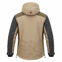 Veste de ski imperméable pour homme, à capuche, en tissu Power Stretch, 10 000 mm, 240 g, polyester imprimé par transfert thermique, vêtements d'extérieur