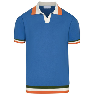 Suéteres de Punto Personalizados al por Mayor de Alta Calidad para Verano 2025, Playeras de Punto para Hombre, Estilo Polo a Rayas, Fabricante de Suéteres de Punto OEM/ODM - Product Image 2