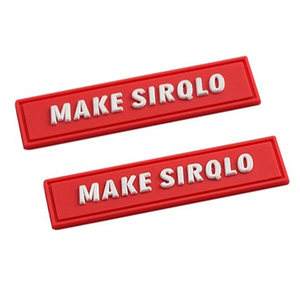Logotipo de letra personalizado a la moda, insignia de goma de Pvc suave, logotipo en relieve transparente, Parche de Pvc, insignias de gancho y bucle para coser, parches de tapa de silicona - Product Image 3