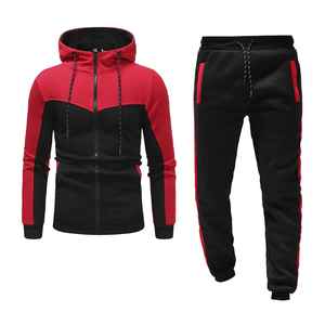 Conjunto Deportivo de Dos Piezas al Por Mayor, OEM, Personalizado, de Alta Calidad, Sudadera con Cierre y Pantalones Deportivos de Algodón para Hombre - Product Image 1