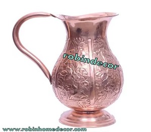 Handmade 100 Percent Copper Water Jug High on Demand 5L <b>Table</b> Top Thermos From Indian Manufacturer - Product Image 1