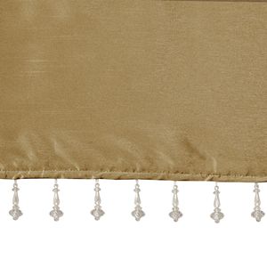 Mantovana leggera in finta seta con perline in bronzo 50x26 "tende e mantovane - Product Image 5