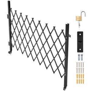 Cancello di Sicurezza Pieghevole Singolo con Chiusura a Forbice, Ruote Girevoli a 360 Gradi, Barriera Esterna in Acciaio Retrattile per Scuole - Product Image 1