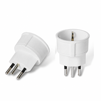 Adaptateur de voyage en gros Euro vers Suisse Type J 10A 250V avec obturateur de sécurité et contacts en cuivre