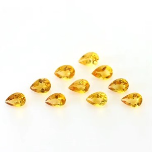 Citrine naturelle taille poire, pierres précieuses en vrac, prix de gros, 6MM 4MM, facettées, calibrées, pour la fabrication de bijoux - Product Image 1