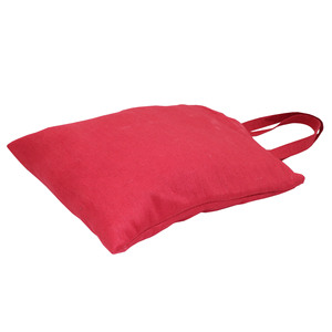 Bolsa de Compras Reutilizable de Juco, Ecológica, Ligera, con Asa Mediana Larga, Color Rojo, con Impresión de Letras Personalizada, de Tokra Impex - Product Image 3