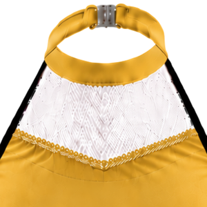 <b>Golden</b> Yellow Cheerleading <b>Crop</b> <b>Top</b> Uniform Team Dance Competition Performance Sportswear Athletic Training Apparel - Product Image 4