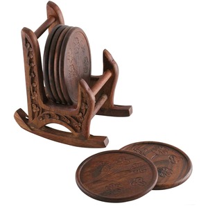 Handmade bulk Wooden coasters for Unique Design Handicrafts At Affordable Price couch <b>cup</b> holder for tea and coffee - Product Image 5