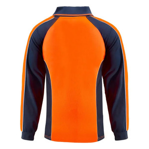 Polo de travail pour homme à manches longues en polyester, personnalisable avec logo, haute visibilité, séchage rapide, pour la construction et l'ingénierie - Product Image 5