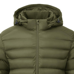 <b>Men</b> Custom Logo High Quality 100% Nylon Puffer <b>Jackets</b> Front Hooded Collar Regular Wear Adults Streetwear Winter Cheap Price - Product Image 4