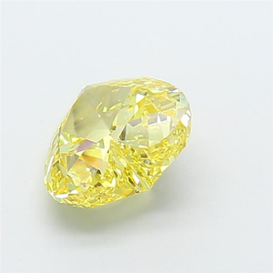 Gema con certificación IGI, corte excelente, 2.17 quilates, claridad VS2, color amarillo intenso fantasía, diamante suelto en forma de corazón, sintético, cultivado en laboratorio. - Product Image 2