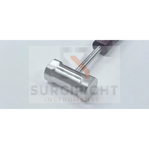 Martillo Tufnol con mango de acero inoxidable de alta calidad, 9 cabezas grandes de 40 mm, 2 libras, instrumento quirúrgico manual, 1 año de garantía. - Product Image 2
