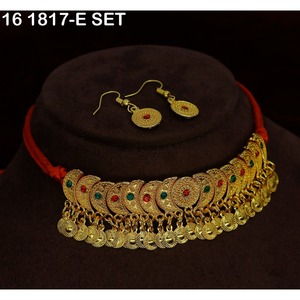 Elegante Juego de Collar Choker Dorado Árabe para Mujer, Joyería Nupcial Tradicional de Oriente Medio, Estilo Dubái, Joyería de Lujo - Product Image 2