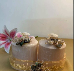 Ensemble de boîtes en résine artisanales avec plateau, boîte de rangement de cuisine multifonctionnelle de luxe pour fruits secs, bonbons - Product Image 4