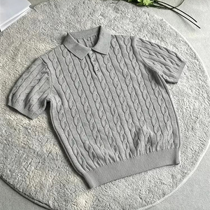 เสื้อเชิ้ตผู้ชายทรงสลิมฟิต ปักลาย แห้งเร็ว ระบายอากาศดี สไตล์กอล์ฟ ลำลอง ใส่สบายสำหรับฤดูร้อน ติดกระดุม - Product Image 1