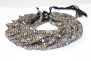 7-8mm Labradorite facettes Rondelle perles 14 pouces brin pour la fabrication de bijoux pierre précieuse Labradorite naturelle - Product Image 4