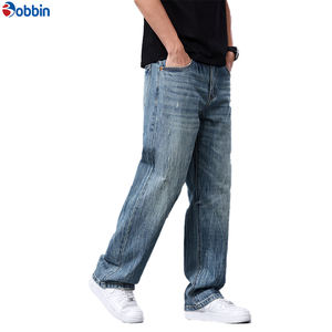 กางเกงยีนส์ทรงหลวมผู้ชายขายดี คุณภาพเยี่ยม สไตล์ฮิปฮอป สำหรับฤดูใบไม้ผลิ แต่งลายปัก เทคนิคการซักแบบวินเทจ สตรีทแวร์ - Product Image 3