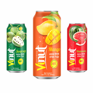 Jugo de Frutas con Sabor Tropical en Lata de Aluminio de 490 ml, Sin Azúcar Añadido, con Pulpa, para Importadores Mayoristas - Product Image 1