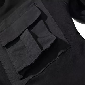 เสื้อฮู้ดดี้คาร์โก้ทรงบ็อกซี่ สไตล์สตรีทแวร์ สำหรับผู้ชาย ผ้าฝ้าย 100% ลายมัดย้อม ตกแต่งโลโก้ด้านหน้า ทรงโอเวอร์ไซส์ มีกระเป๋าหลายช่อง รุ่นคัสตอมสำหรับฤดูใบไม้ร่วง - Product Image 6