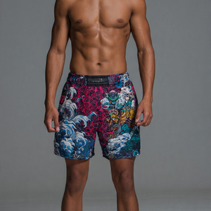 Pantalones Cortos de Artes Marciales para Entrenamiento de Kickboxing, Cintura Elástica, Sublimados, para Hombres, Ropa de Combate MMA - Product Image 1