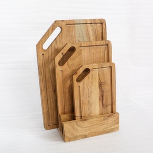 Planches à découper en bois durables pour la cuisine, planches à découper personnalisées, planches à découper longues et durables en acacia, planches à charcuterie rectangulaires avec poignée - Product Image 6