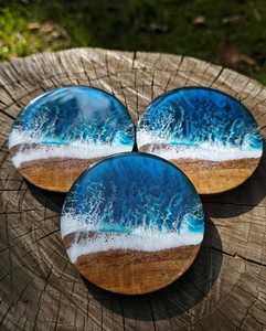 High Quality Epoxy Resin Tea Coaster <b>Set</b> Personalized For <b>Breakfast</b> Tea Coffee Drinkware Mats And Pads Placemat At Best Price - Product Image 2