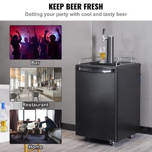 Dispenser Kegerator per Birra alla Spina a Singola Fontana con Cilindro CO2, Vassoio Raccogligocce e Controllo Temperatura 32-50 Fahrenheit - Product Image 1