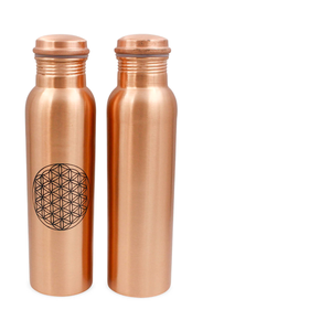 Eco-Friendly <b>Copper</b> Peacock Blossom Water <b>Bottle</b> Traditional Luxury Design - Product Image 1
