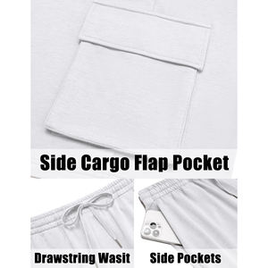 Ensembles de shorts pour hommes grandes tailles, t-shirt à manches courtes col rond uni et shorts décontractés d'été pour hommes - Product Image 5