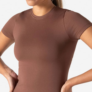 Camiseta de Compresión ODM 2026 en Venta, Camiseta Deportiva para Mujer, Ajustada, Elástica en Cuatro Direcciones, Poliéster/Spandex, para Gimnasio - Product Image 4