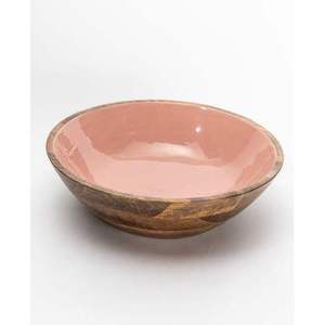 Bol décoratif islamique en bois émaillé imprimé pour le Ramadan, bol de service en bois de manguier - Product Image 3