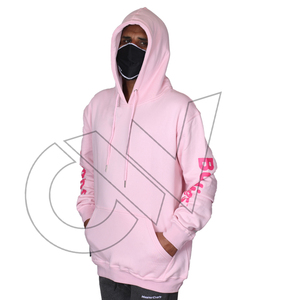 Sweat-shirt à capuche rose pour homme de qualité supérieure 600, coupe classique, en molleton, couleur unie, vêtement d'hiver, écologique - Product Image 4