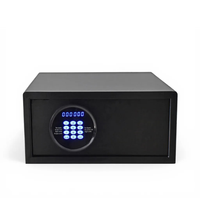 Coffre-fort numérique pour hôtel 2026 avec serrure électronique à code, en acier noir, durable, accès par clé, 1,5 mm (porte) / 2 mm (corps) EM-1942-BC