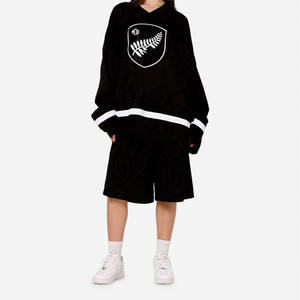 Oversized mesh streetwear jersey unisex ademende lange mouw American football jersey logo design private label groothandel OEM - Product Image 2