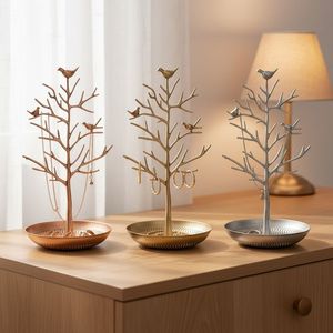 Chic Gold Metal Jewelry Display Organizer Stand Earring Holder Rack Necklace Storage for <b>Dressing</b> <b>Table</b> and <b>Decorative</b> Setup - Product Image 5