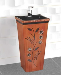 Lavabo de Pedestal de Diseño Moderno LINUM SANITARY WARE, Serie SAGA, Capacidad de 9L, Montaje en Pared, Ecológico, para Escuelas, Centros Comerciales y Laboratorios - Product Image 2