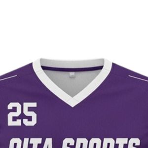 Maillot de lacrosse unisexe violet en polyester, coupe athlétique légère, uniforme sportif, vêtements d'entraînement - Product Image 6