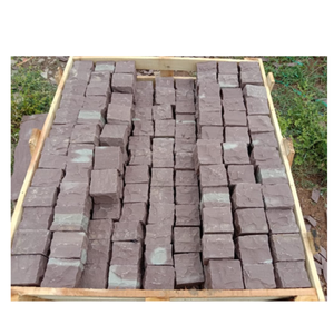 Cubes de pavés en pierre naturelle de grès brun Kandla haute résistance pour allée, jardin, patio - Product Image 1