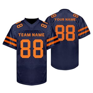 OEM American Football Jersey Polyester <b>Mesh</b> Dazzle Embroidery Custom Logo V Neck Quick Dry Durable Professional Uniform - Product Image 1