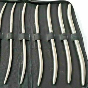 Hegar Dilatateur Utérin Sons Set 10 Pcs Manuel Gynécologie Instrument En Acier Inoxydable et Résine CE Approuvé Réutilisable - Product Image 2